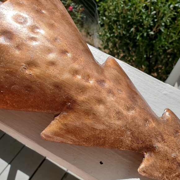 Rustic Metal Shabby Chic Mini Bronze Christmas Tree Home Decor Holiday Accent - Picture 13 of 15